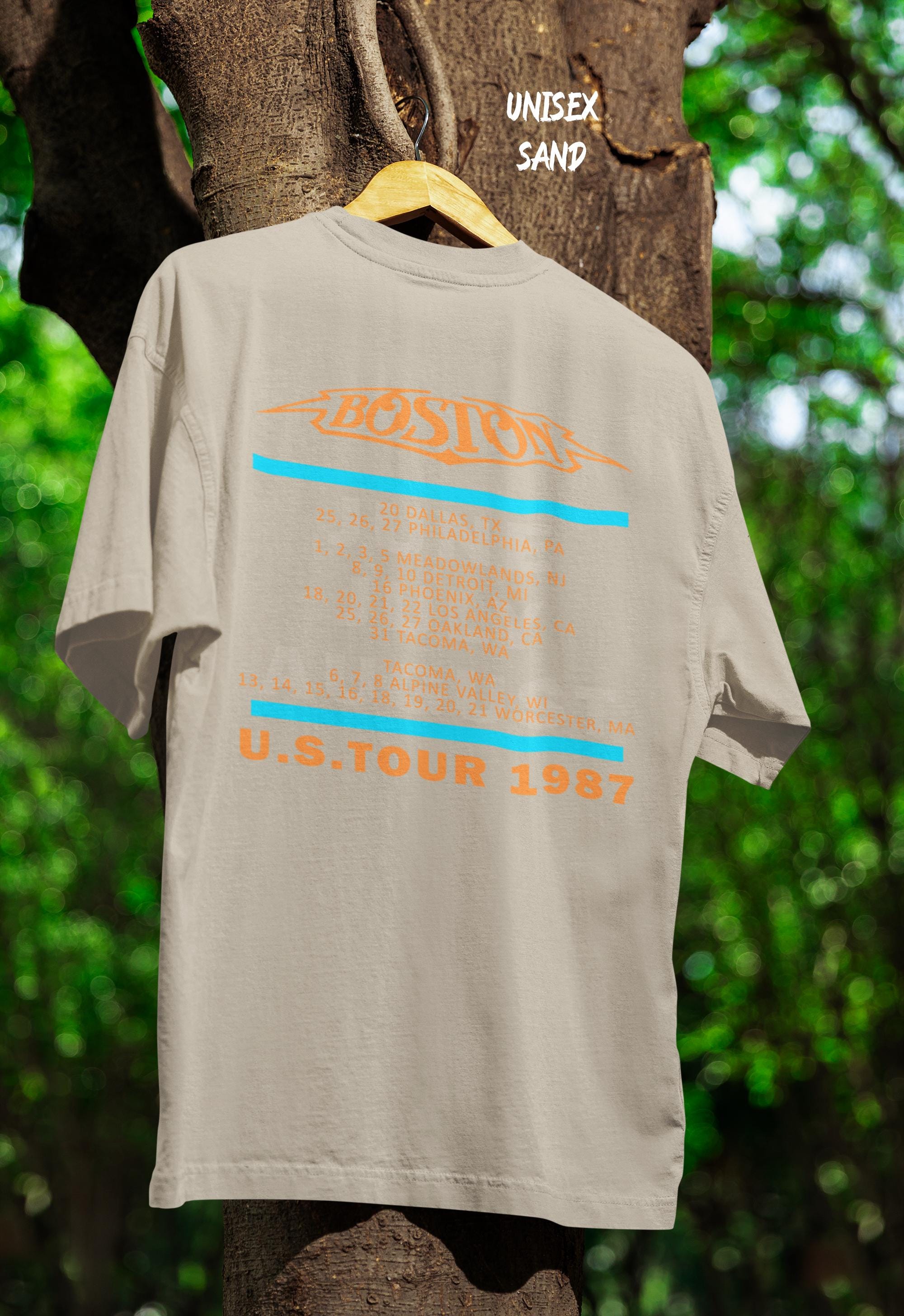 Boston U.S. Tour 1987 T Shirt, Classic Rock Band Concert Tee