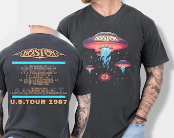 ボストン U.S. TOUR 1987 Tシャツ　ビンテージ　オリジナル ボストンバンドレトロヴィンテージシャツ、音楽バンドヴィンテージ