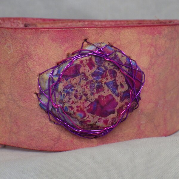 Leather Hand Made Shawl Cuff