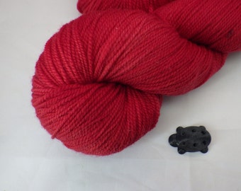 Red Hand Dyed Sport Weight Yarn