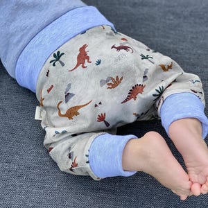 Grow-with-me Baby Bloomers | Handmade Grow-with-me Baby Pants Sizes 50-74 | 68-86 | 92-104 [Dino Time]