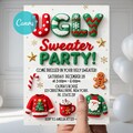 Editable Ugly Sweater Party Invite, Elfed Up Ugly Sweater Party Invitation, Ugly Sweater Christmas Party Invitation, Instant Download Canva