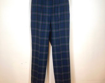 Vintage Pendleton Authentic Baird Tartan Wool Pants Size 12 High Waist Lined