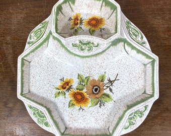 California Originals Pottery Sunflower Serving Dish Vintage California USA 1705