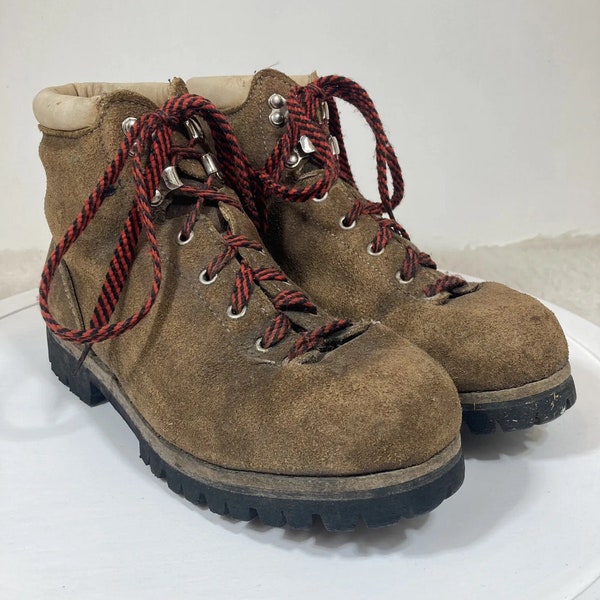 Vasque Vintage Men's Split Cowhide Brown Mountaineering Hiking Boots Size 8