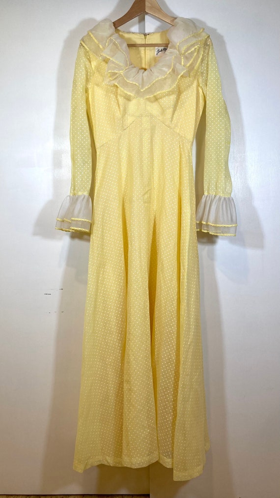 Julie Miller California Vintage Yellow Polka Dot … - image 4