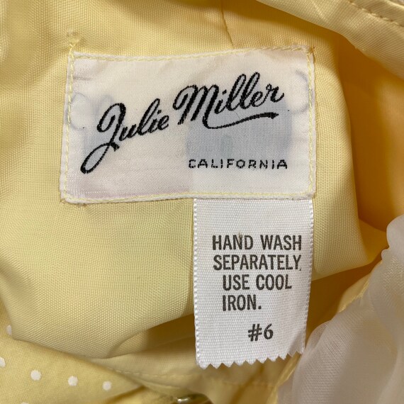 Julie Miller California Vintage Yellow Polka Dot … - image 6
