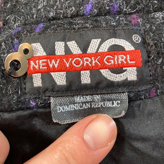 New York Girl Vintage 80s Plaid Wool Coat Size Sm… - image 4
