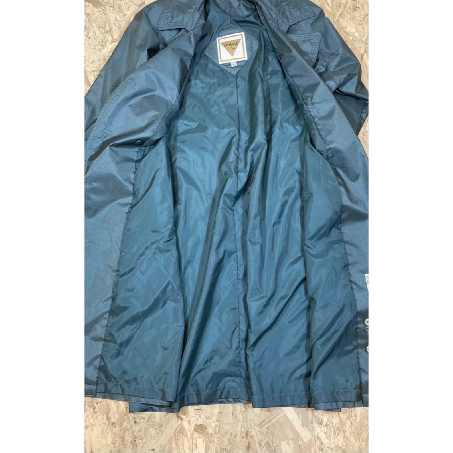 Chiango by Fleet Street Vintage Trench Jacket Size 16 P Green Button up ...