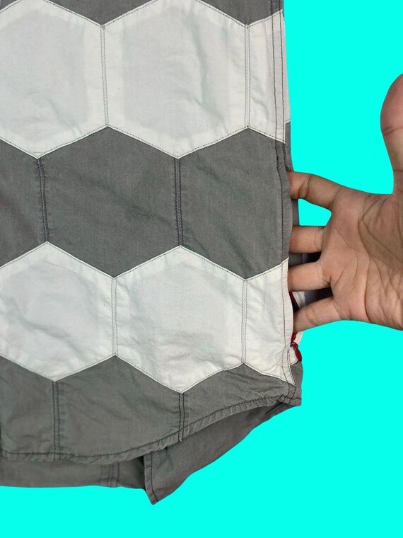 Rare DEVILOCK hexagon patch button down shirts - image 3