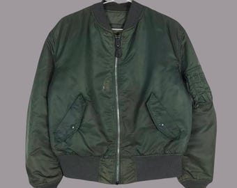 アルファインダストリーズ 旧タグ usa製 MA-1 flight jacket Alpha Industries MA-1 Flight Jacket