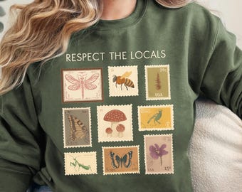 Granola girl sweater:Respect Local Wildlife Sweatshirt