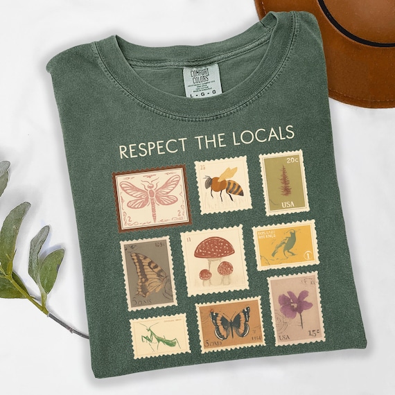 Respect Local Wildlife Shirt,  Granola Girl Shirt, 100% Cotton, S-XXXL