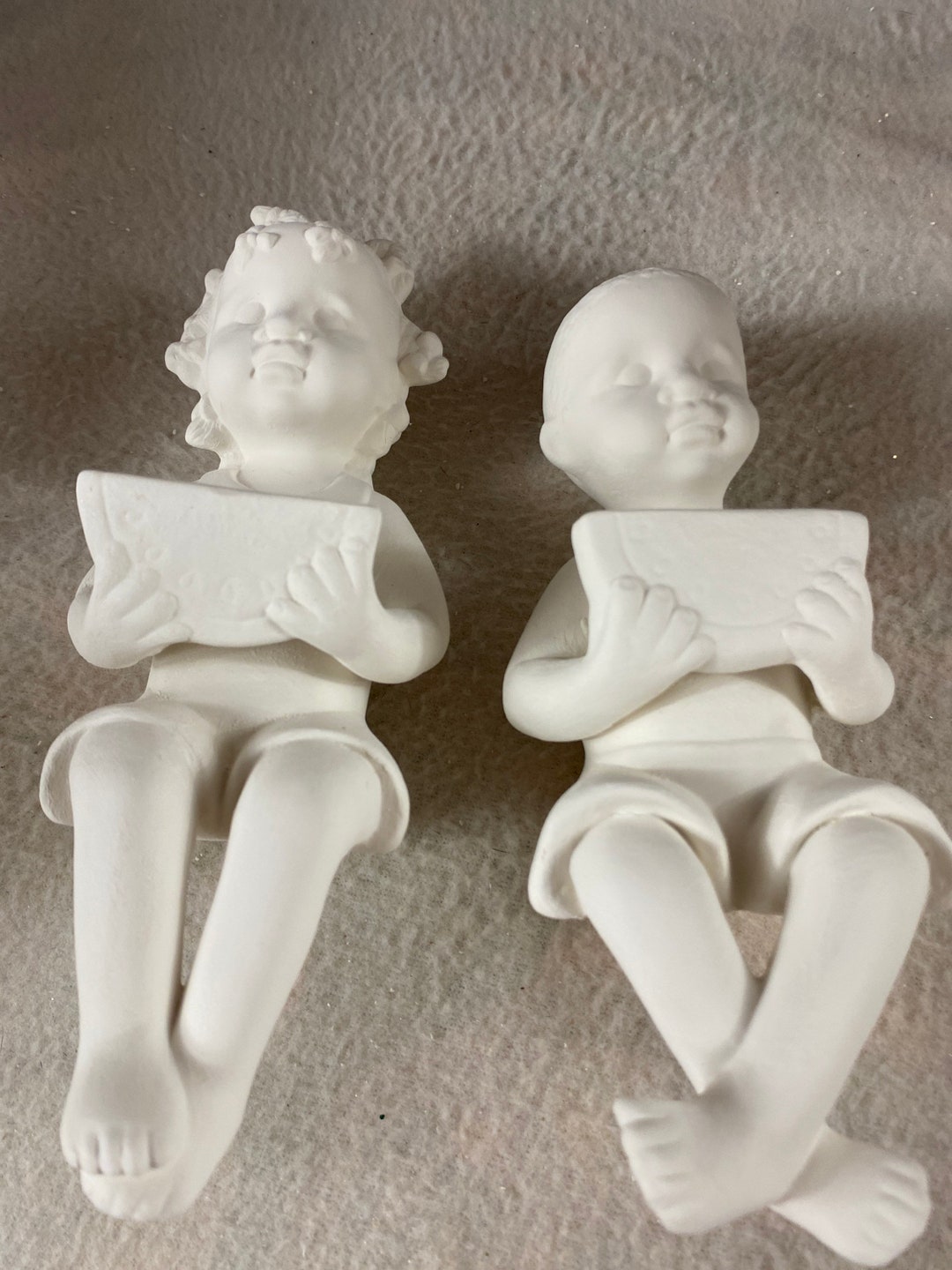 Boy and Girl Shelf Figurines Sitters Eating Watermelon Box8 Etsy
