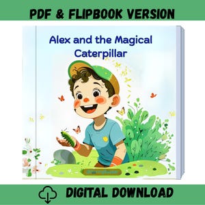 Kids Storybook: Alex and the Magical Caterpillar Adventure (PDF & Flipbook Digital Download)