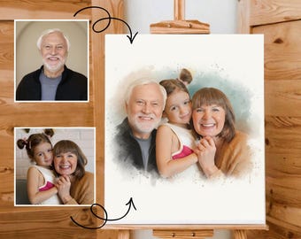 Combinación realista de fotos • Añade a un ser querido a la foto • Retrato conmemorativo personalizado • Combina fotos