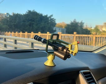 Gatling Gun Dashboard Ornament | Inertia Drifting Machine Gun Car Decor | Tactical Military Style | Cool Gamer & Military Fan Gift for Him