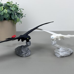 Toothless Flying Dragon Dashboard Ornament | Inertia Drifting Night Fury Car Decor | Light Fury Option & Dragon Pair Set | Gift for Car Fans image 10