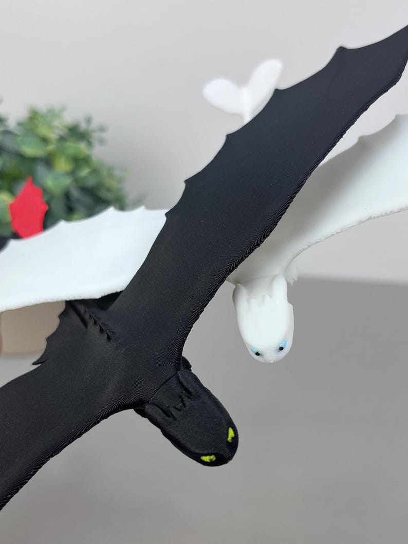 Toothless Flying Dragon Dashboard Ornament | Inertia Drifting Night Fury Car Decor | Light Fury Option & Dragon Pair Set | Gift for Car Fans image 15