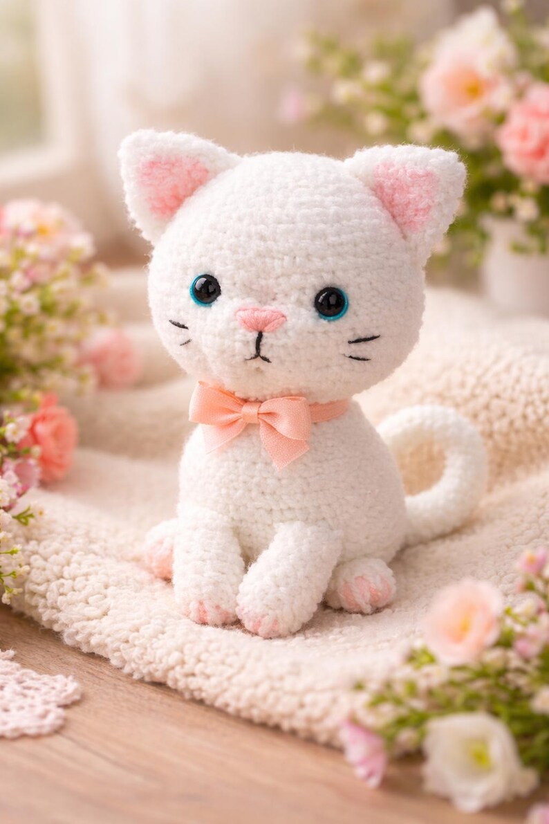 Acheter Porte-clés en peluche mignon petit chat gras, poupée de dessin