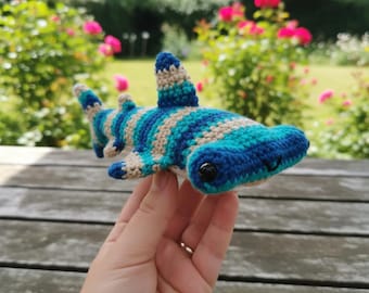 Hammerhead Shark Friend Crochet Pattern – Chunky Plush Amigurumi PDF