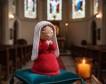 Little Saint Amigurumi Doll Pattern PDF, Religious Crochet Doll