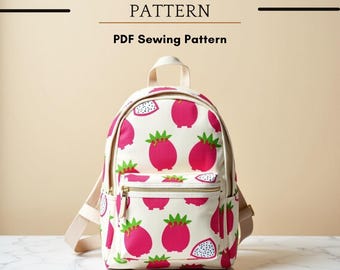 Mini Backpack PDF Sewing Pattern | Easy Bag Pattern for Beginners | DIY Backpack Sewing Pattern | Printable Bag Pattern | Beginner-Friendly