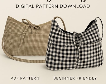 Emmy Bag Digital Pattern , Beginner Friendly Customizable Bag PDF, Printable Sewing Pattern Download, Bag Sewing Pattern PDF