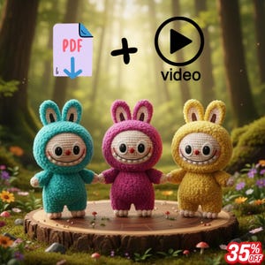 じもも zimomo labubuウサギデザインぬいぐるみセット Zimomo labubu - Etsy 日本