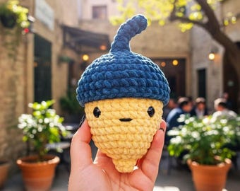 Acorn Crochet Pattern PDF, Amigurumi Fall Decor DIY Toy