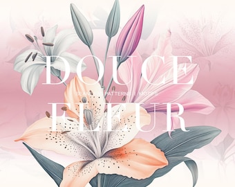 Douce Fleur Floral Prints & Motifs Flowers Surface Pattern (Digital Download)