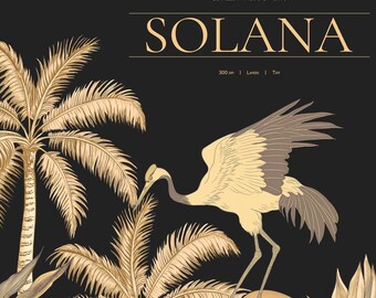 Estampas e papéis de parede de luxo SOLANA com padrão floral sem costura (download digital)