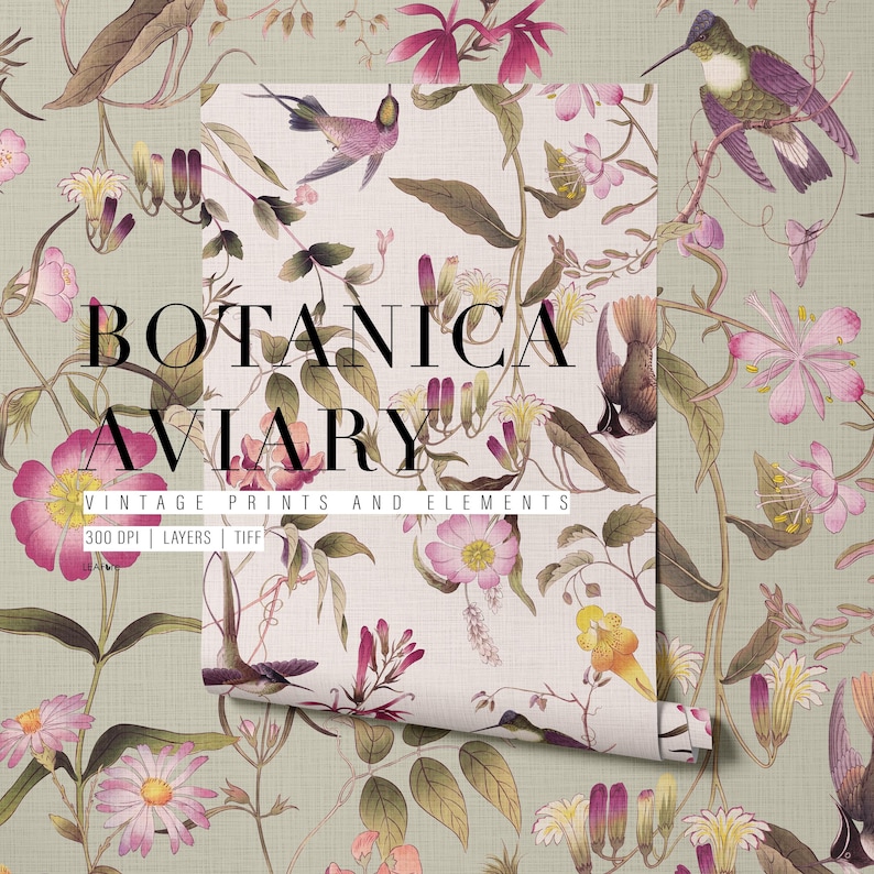 Vintage Botanical Floral Prints and Motifs - Etsy Australia
