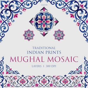 Traditionelle Mosaik Drucke Und Motive