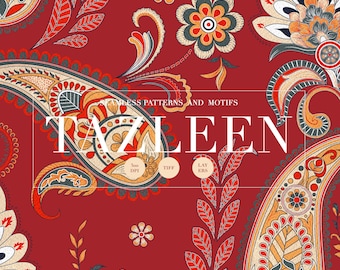 TAZLEEN Hand Drawn Paisley Prints Traditional Patterns