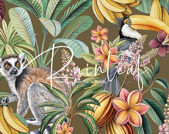 Rainleaf | Padrões Exóticos Tropicais | Alta Resolução (Download Digital)
