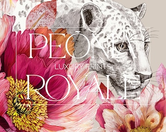 Peonia Royale Estampas ousadas de luxo