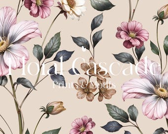 Floral Cascade Prints And Motifs