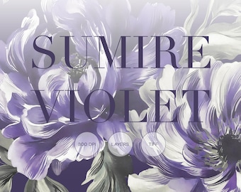 Sumire Violet | Floral Prints Watercolor Surface Patterns