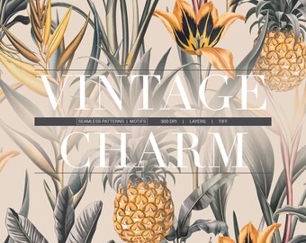 Vintage Charm Exotic Tropical Prints
