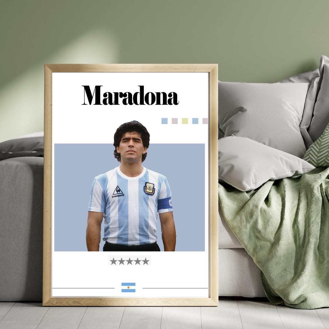 ペレ＆マラドーナ サッカーレジェンドポスターセット（デジタル