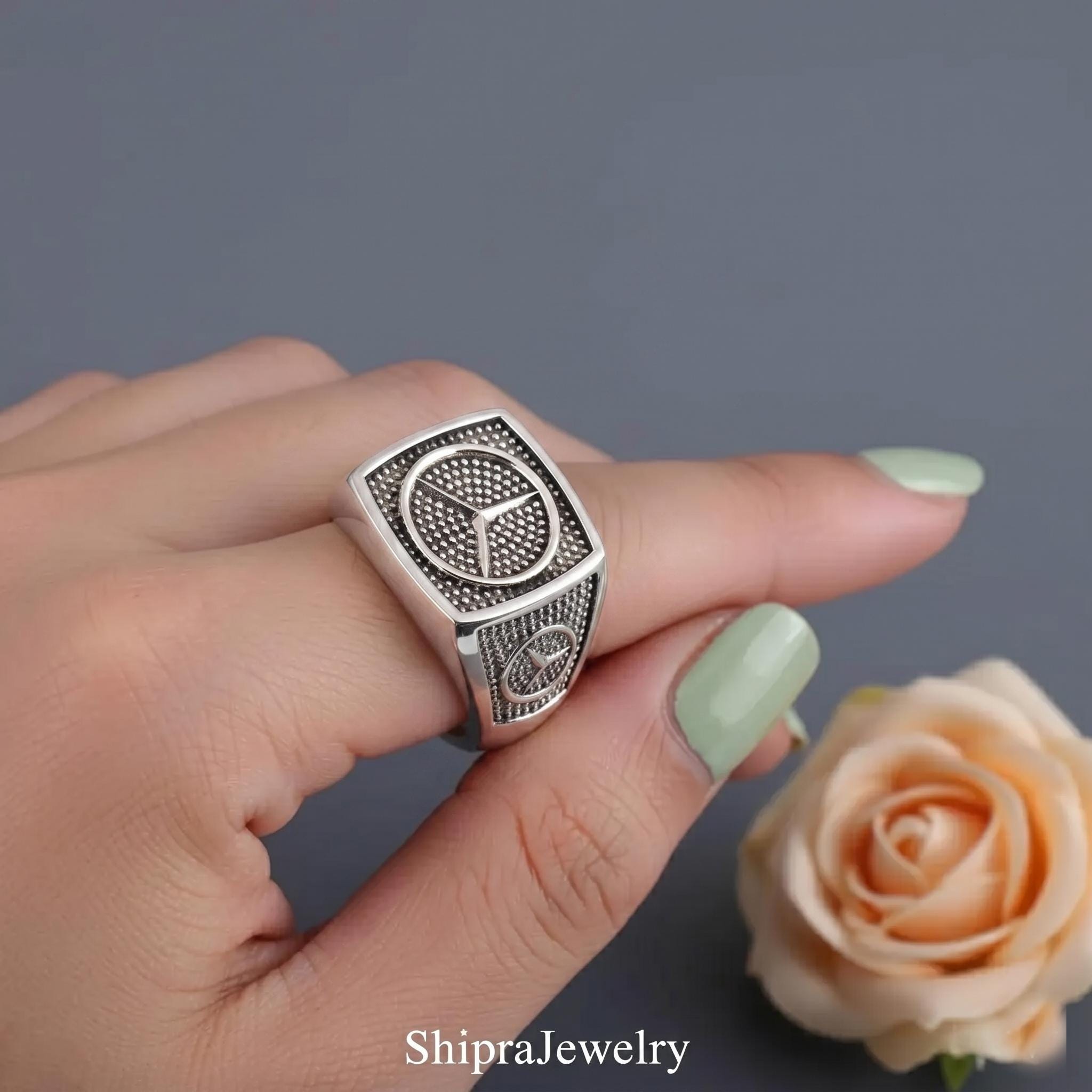 Mercedes silver ring - Etsy 日本