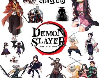 15+ Demon Slayer Graphic Designs Bundle | Anime Art Demon Slayer Bundle PNG | Trending PNG |  Demon Slayer Clipart |  Digital Downloads
