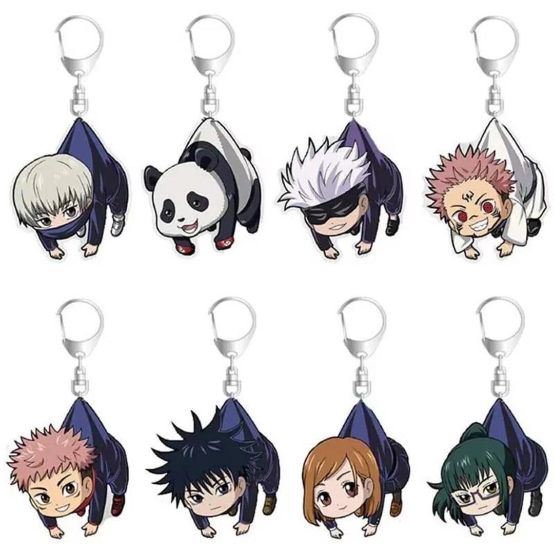 Key Chain Figure Anime Style Acrylic Character Keychain | Cartoon Figure Metal Key Ring ...