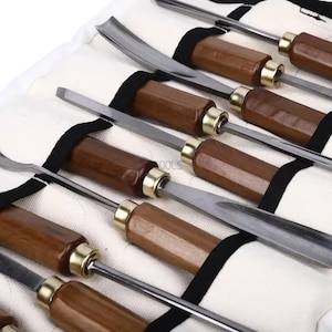 12PCS Woodworking Chisel Set – Carving, Shovel, Trimming & Repair Hand Tools for Wood Crafts