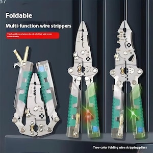 3-in-1 Wire Stripper Crimper Cutter Pliers | Multifunctional Foldable Electrical Cable Tool