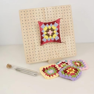 Wooden Knitting Blocking Board – Crochet Granny Square Blocking Mats for Shawls, Scarves, Socks & DIY Projects