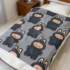 Labubu Plush Blanket: Soft Polyester Throw for Kids