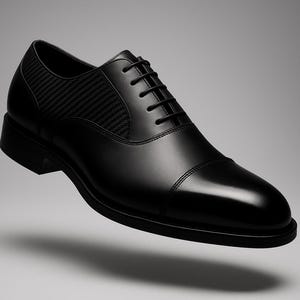 Handmade Black Oxford Shoes – Men’s Leather Cap Toe Dress Shoes for Formal & Wedding