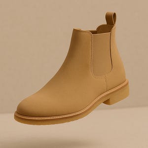 Handmade Chelsea Boots – Tan Leather Ankle Boots for Men & Women, Minimalist Everyday Footwear